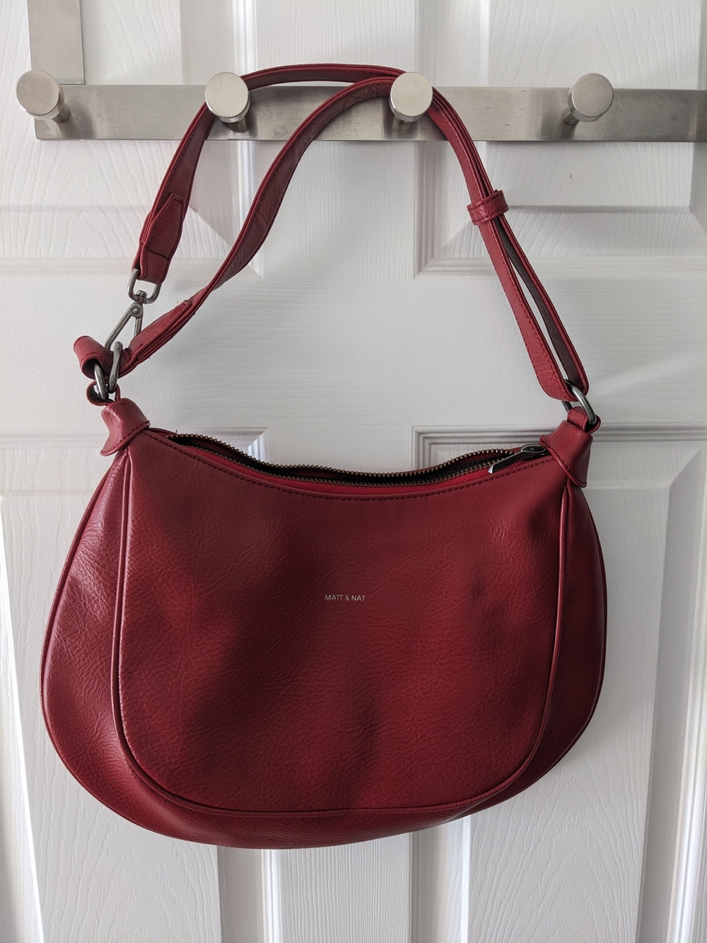 Matt & Nat Burgundy Vegan Leather Shoulder Bag